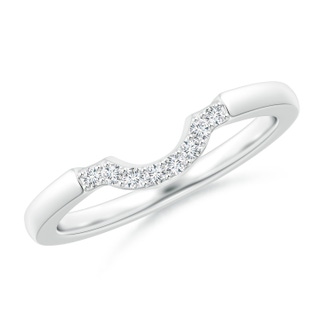 1.3mm GVS2 Prong-Set Diamond Curved Wedding Ring in P950 Platinum