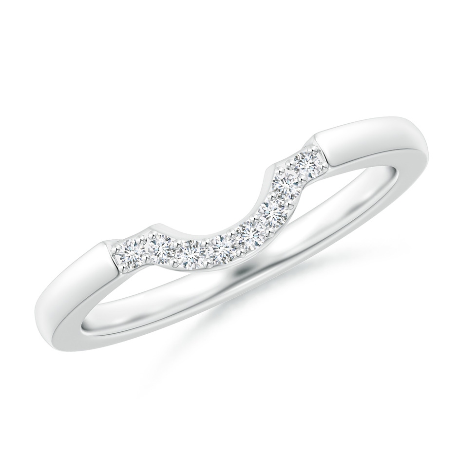 1.3mm GVS2 Prong-Set Diamond Curved Wedding Ring in P950 Platinum 