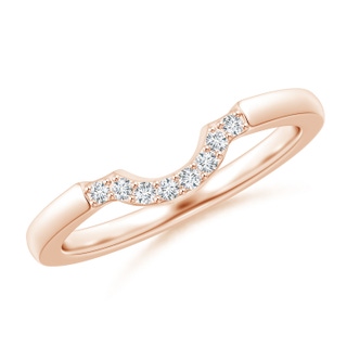 1.3mm GVS2 Prong-Set Diamond Curved Wedding Ring in Rose Gold
