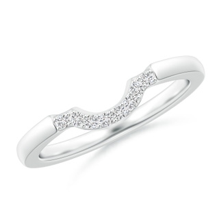 1.3mm HSI2 Prong-Set Diamond Curved Wedding Ring in P950 Platinum