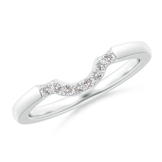 1.3mm IJI1I2 Prong-Set Diamond Curved Wedding Ring in P950 Platinum