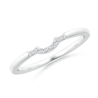 1mm GVS2 Prong-Set Diamond Curved Wedding Ring in White Gold