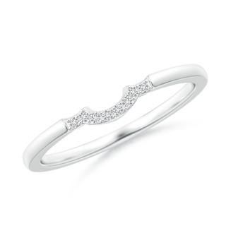 1mm HSI2 Prong-Set Diamond Curved Wedding Ring in P950 Platinum