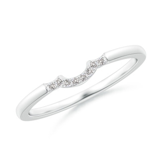 1mm IJI1I2 Prong-Set Diamond Curved Wedding Ring in P950 Platinum