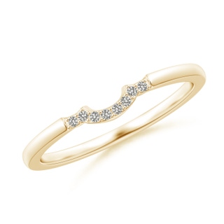 1mm KI3 Prong-Set Diamond Curved Wedding Ring in Yellow Gold