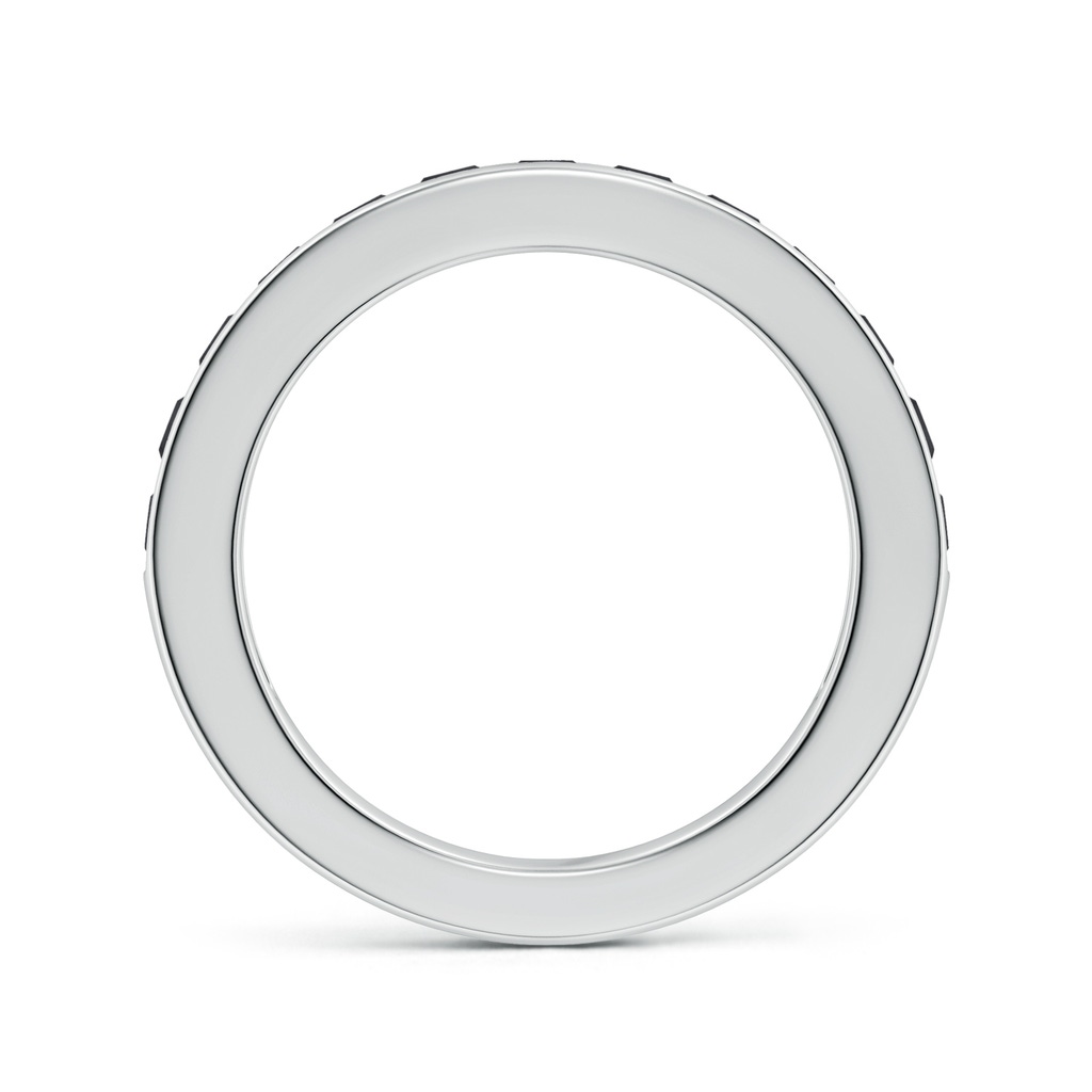 2.1mm AA Channel Set Round Enhanced Black Diamond Half Eternity Band in White Gold - side 199