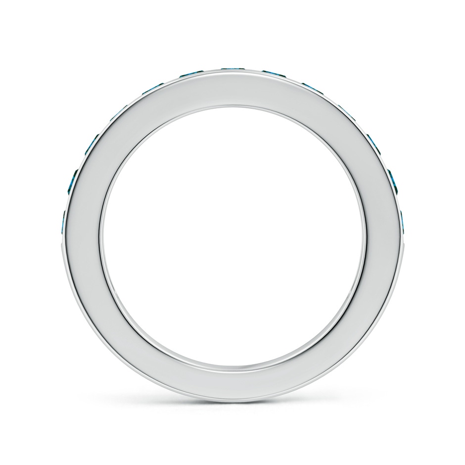 2.1mm AA Channel Set Round Enhanced Blue Diamond Half Eternity Ring in 18K White Gold side 199