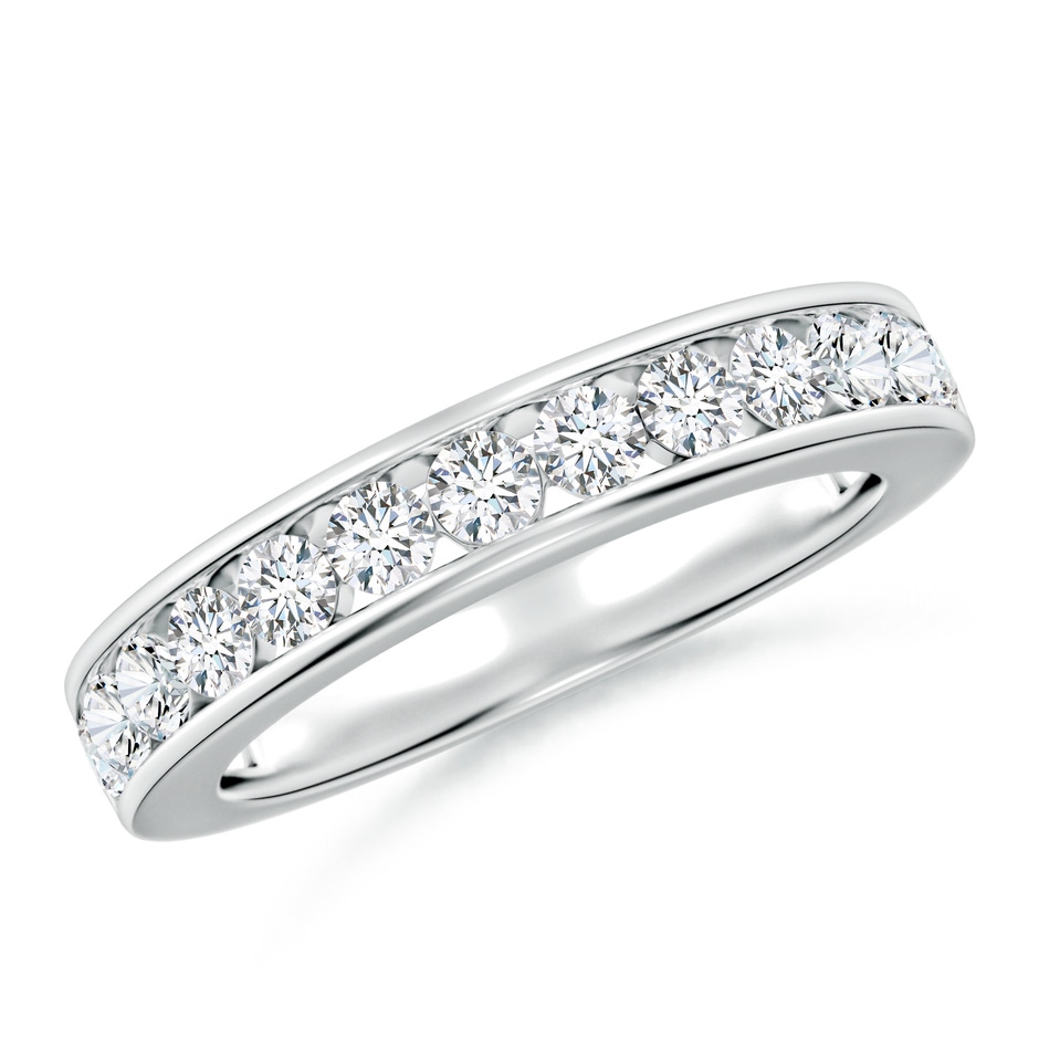 2.1mm GVS2 Channel Set Half Eternity Diamond Wedding Ring in White Gold 