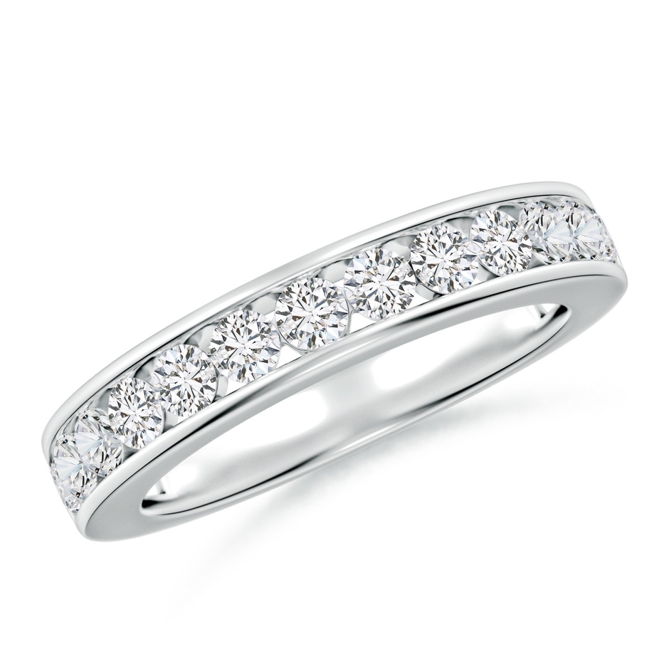 2.1mm HSI2 Channel Set Half Eternity Diamond Wedding Ring in P950 Platinum 