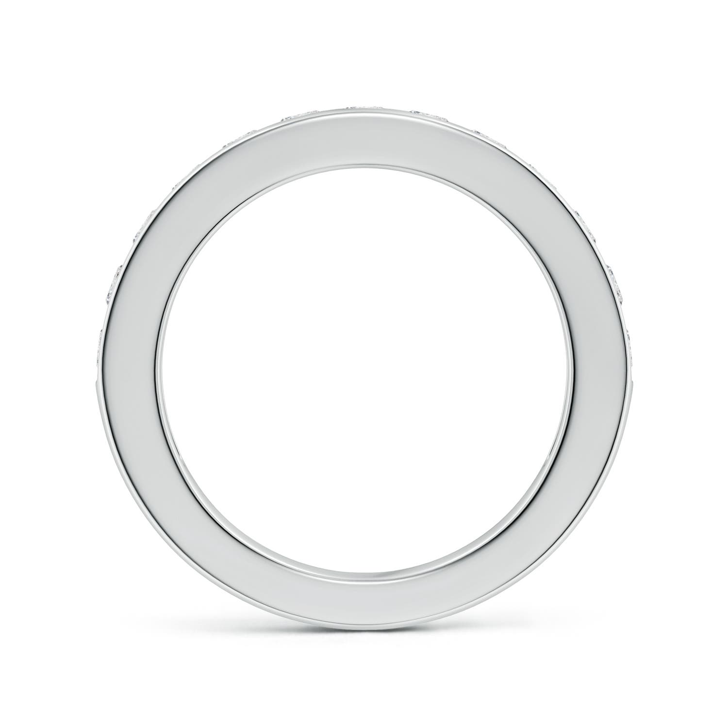 2.1mm HSI2 Channel Set Half Eternity Diamond Wedding Ring in P950 Platinum - side 2