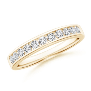 2.1mm HSI2 Channel Set Half Eternity Diamond Wedding Ring in Yellow Gold