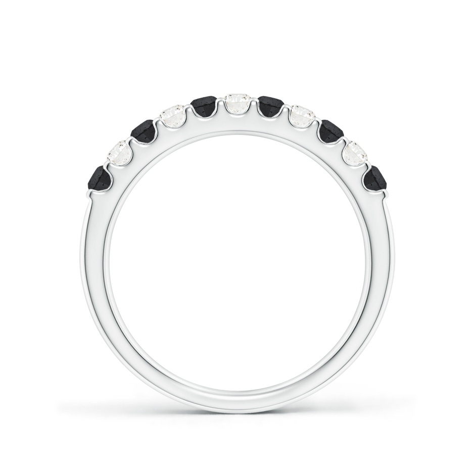 2.1mm A Prong-Set White and Enhanced Black Diamond Half Eternity Ring in White Gold side 199