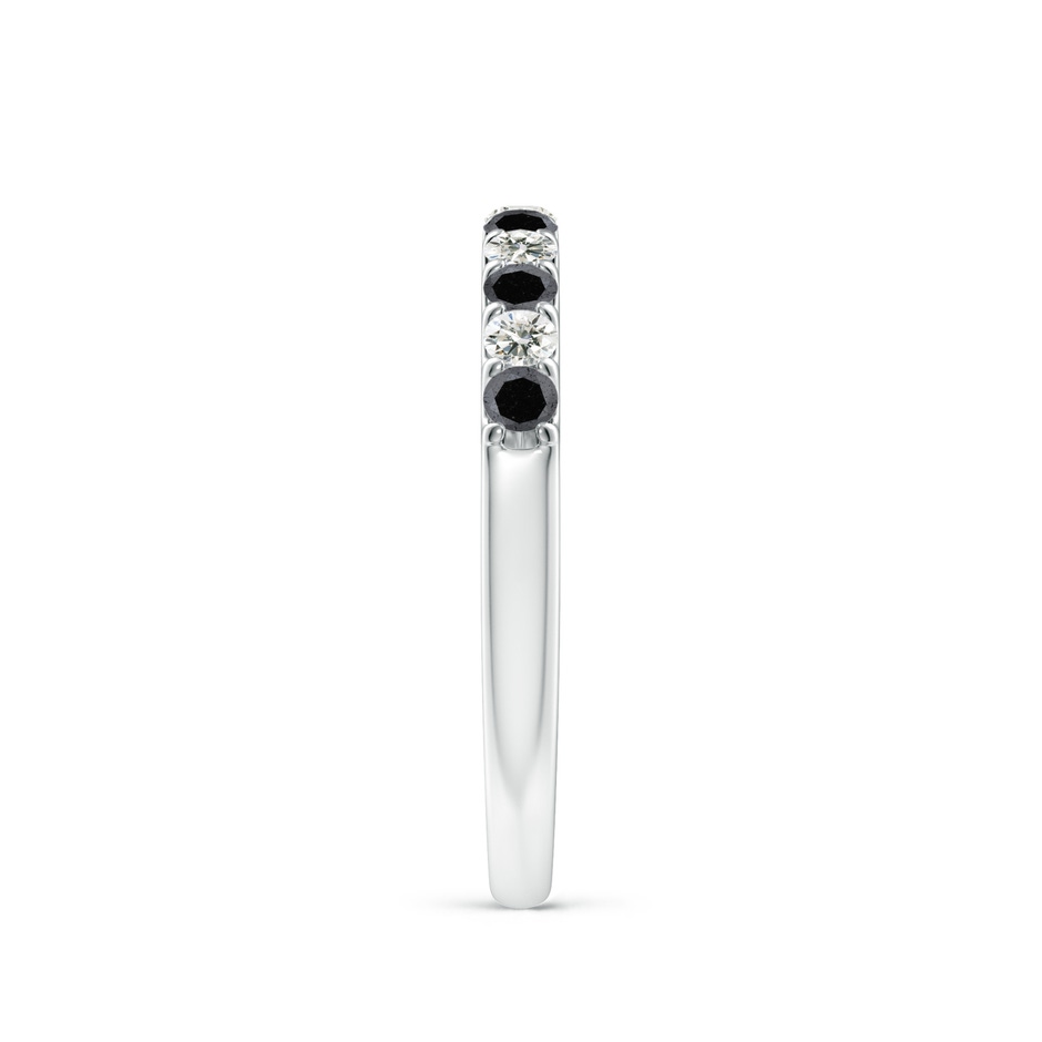 2.1mm A Prong-Set White and Enhanced Black Diamond Half Eternity Ring in White Gold side 299