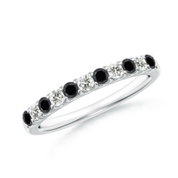 Stackables Platinum Black Diamond Rings