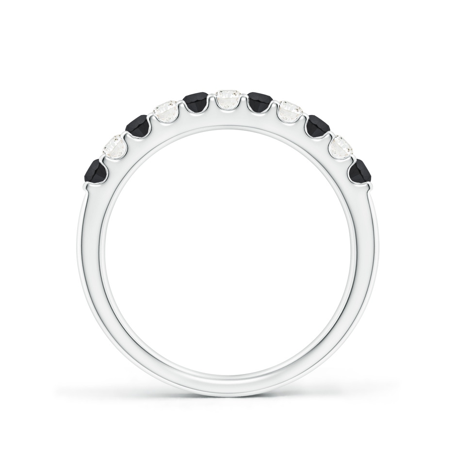 2.1mm AA Prong-Set White and Enhanced Black Diamond Half Eternity Ring in White Gold side 199