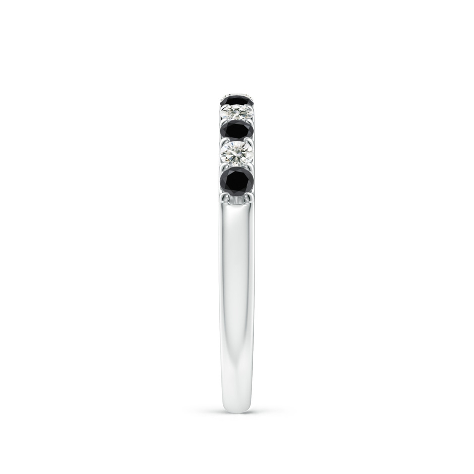 2.1mm AA Prong-Set White and Enhanced Black Diamond Half Eternity Ring in White Gold side 299