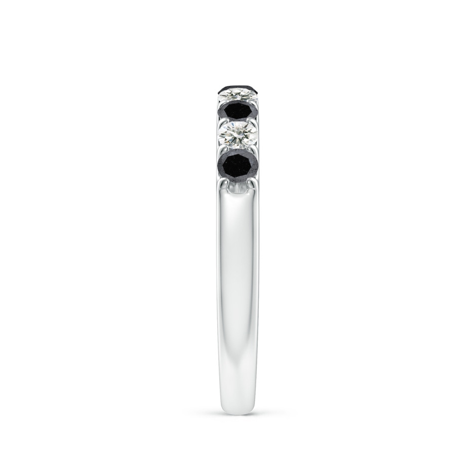 2.5mm A Prong-Set White and Enhanced Black Diamond Half Eternity Ring in White Gold side 299