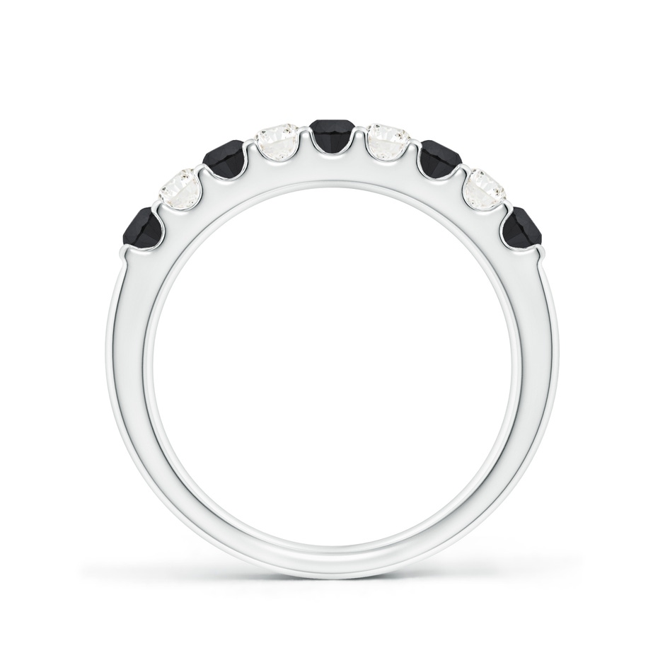2.5mm AA Prong-Set White and Enhanced Black Diamond Half Eternity Ring in White Gold side 199