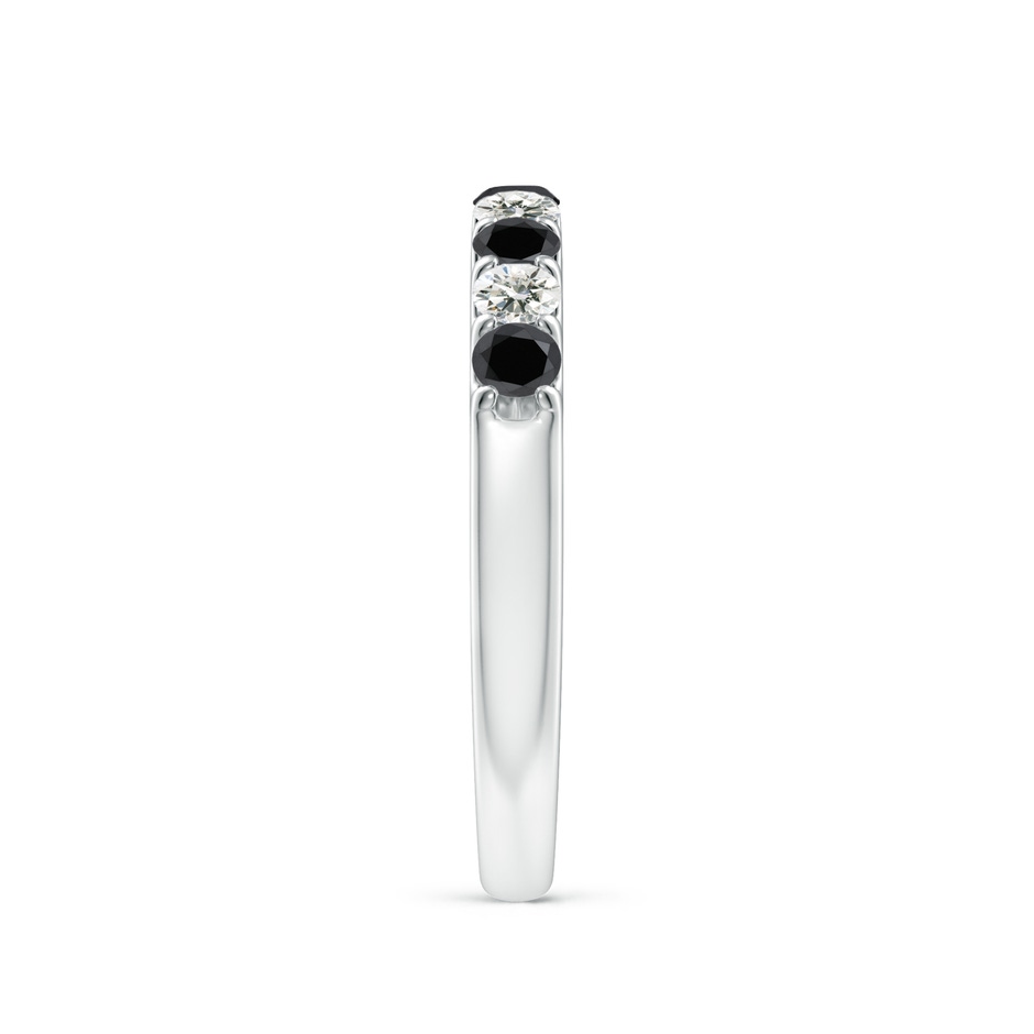 2.5mm AA Prong-Set White and Enhanced Black Diamond Half Eternity Ring in White Gold side 299