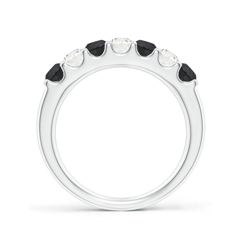 3.1mm A Prong-Set White and Enhanced Black Diamond Half Eternity Ring in White Gold side 199