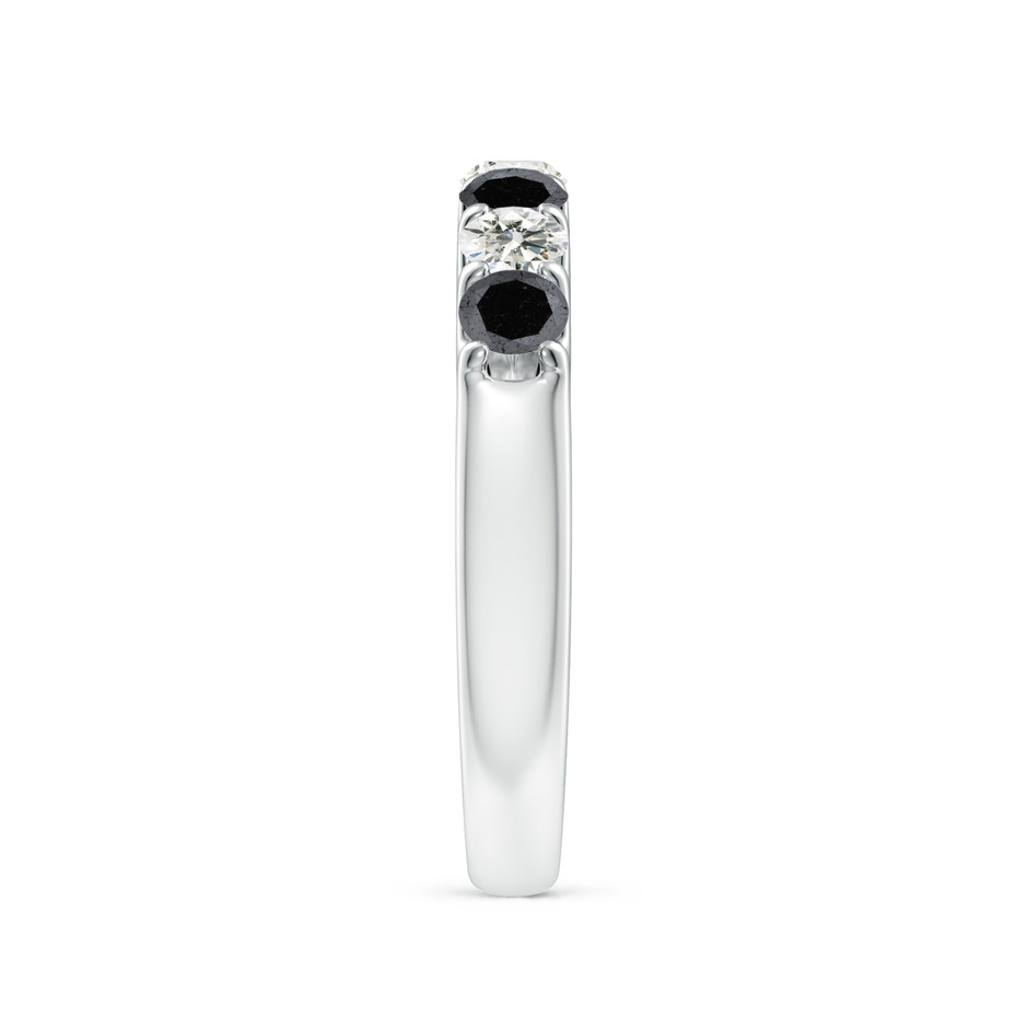 3.1mm A Prong-Set White and Enhanced Black Diamond Half Eternity Ring in White Gold side 299
