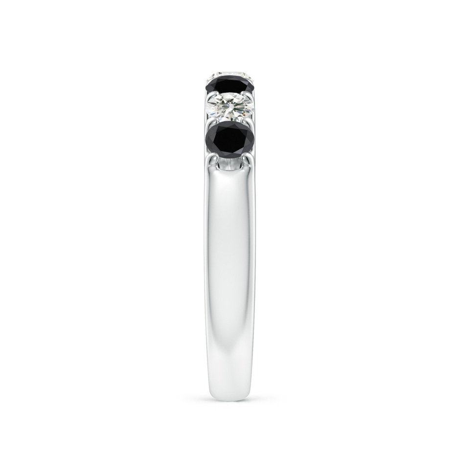 3.1mm AA Prong-Set White and Enhanced Black Diamond Half Eternity Ring in White Gold side 299