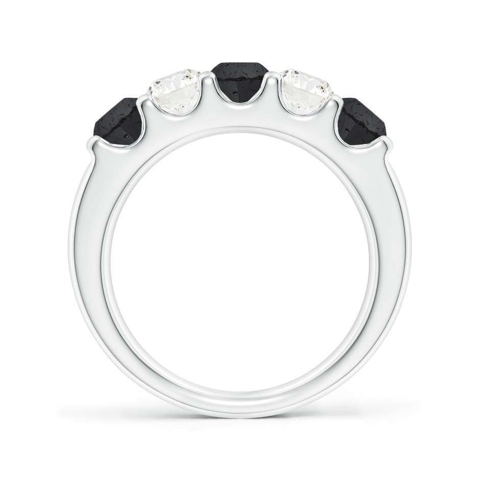 4.2mm A Prong-Set White and Enhanced Black Diamond Half Eternity Ring in White Gold side 199