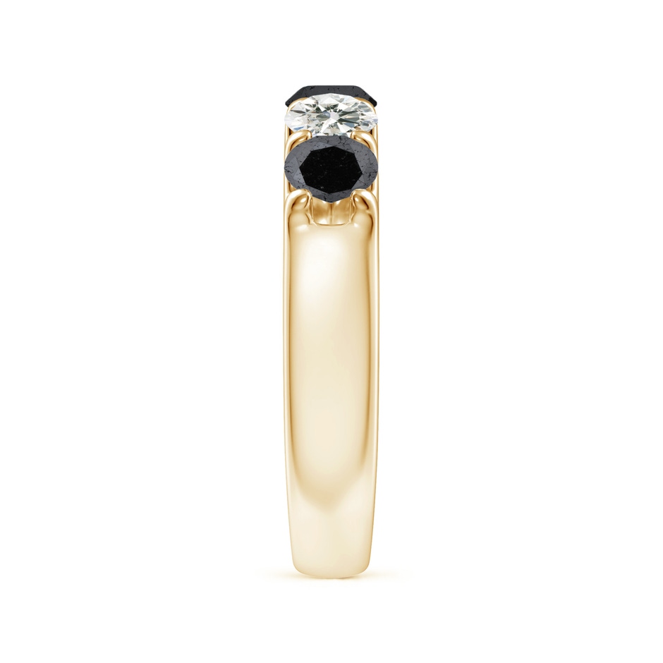 4.2mm A Prong-Set White and Enhanced Black Diamond Half Eternity Ring in Yellow Gold side 299