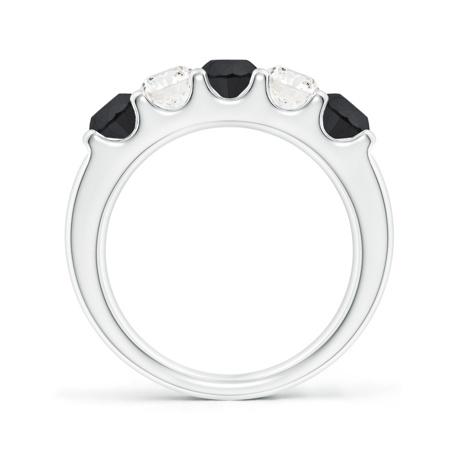 4.2mm AA Prong-Set White and Enhanced Black Diamond Half Eternity Ring in P950 Platinum side 199