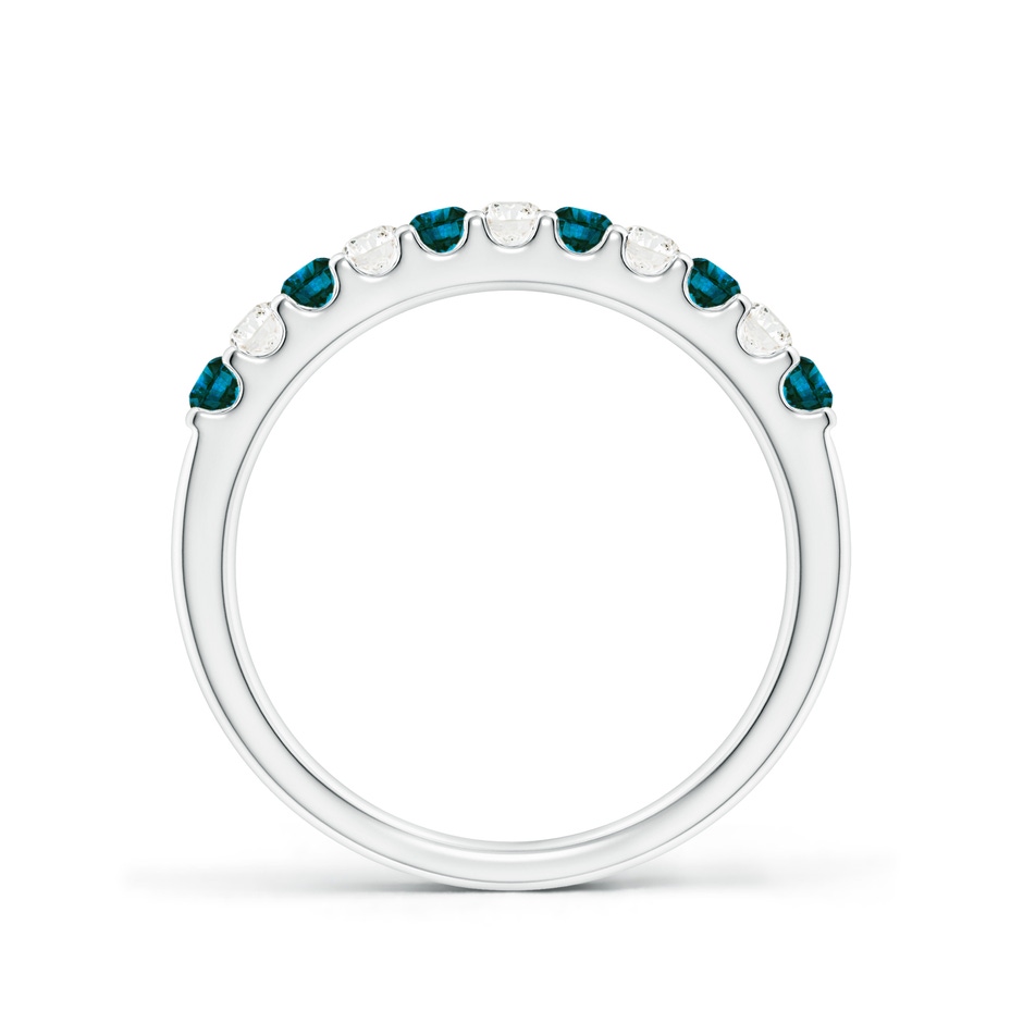 2.1mm AA Prong-Set White and Enhanced Blue Diamond Half Eternity Ring in P950 Platinum side 199