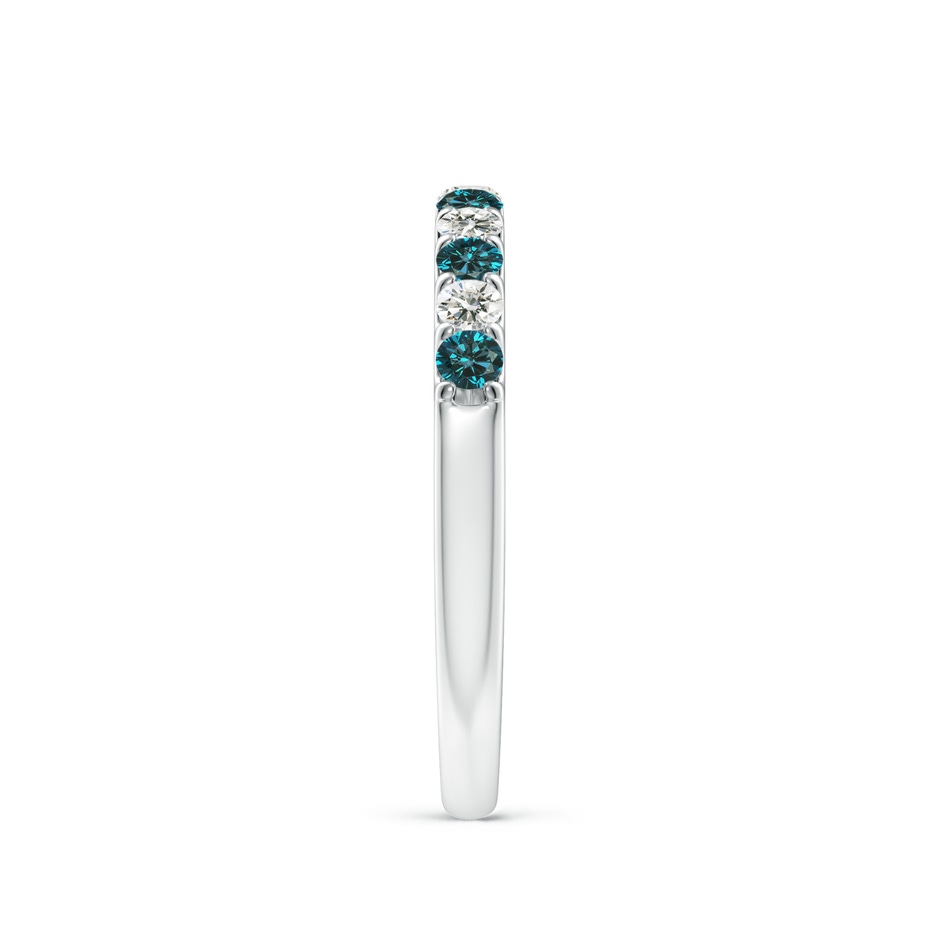 2.1mm AA Prong-Set White and Enhanced Blue Diamond Half Eternity Ring in White Gold side 299