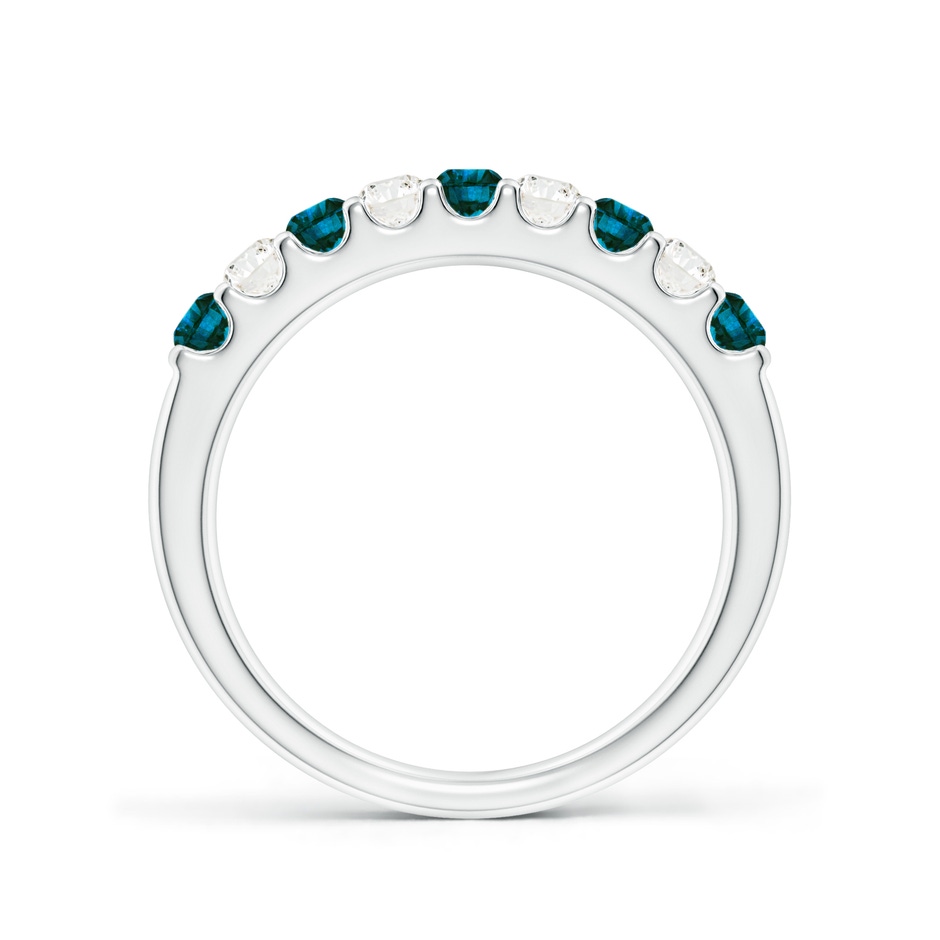 2.5mm AA Prong-Set White and Enhanced Blue Diamond Half Eternity Ring in White Gold side 199