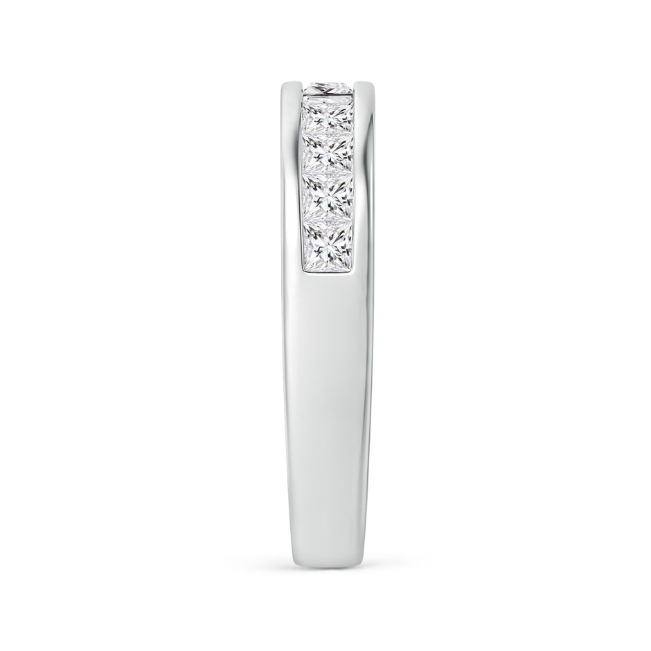 2.4mm HSI2 Channel Set Princess Diamond Half Eternity Wedding Ring in White Gold side 299