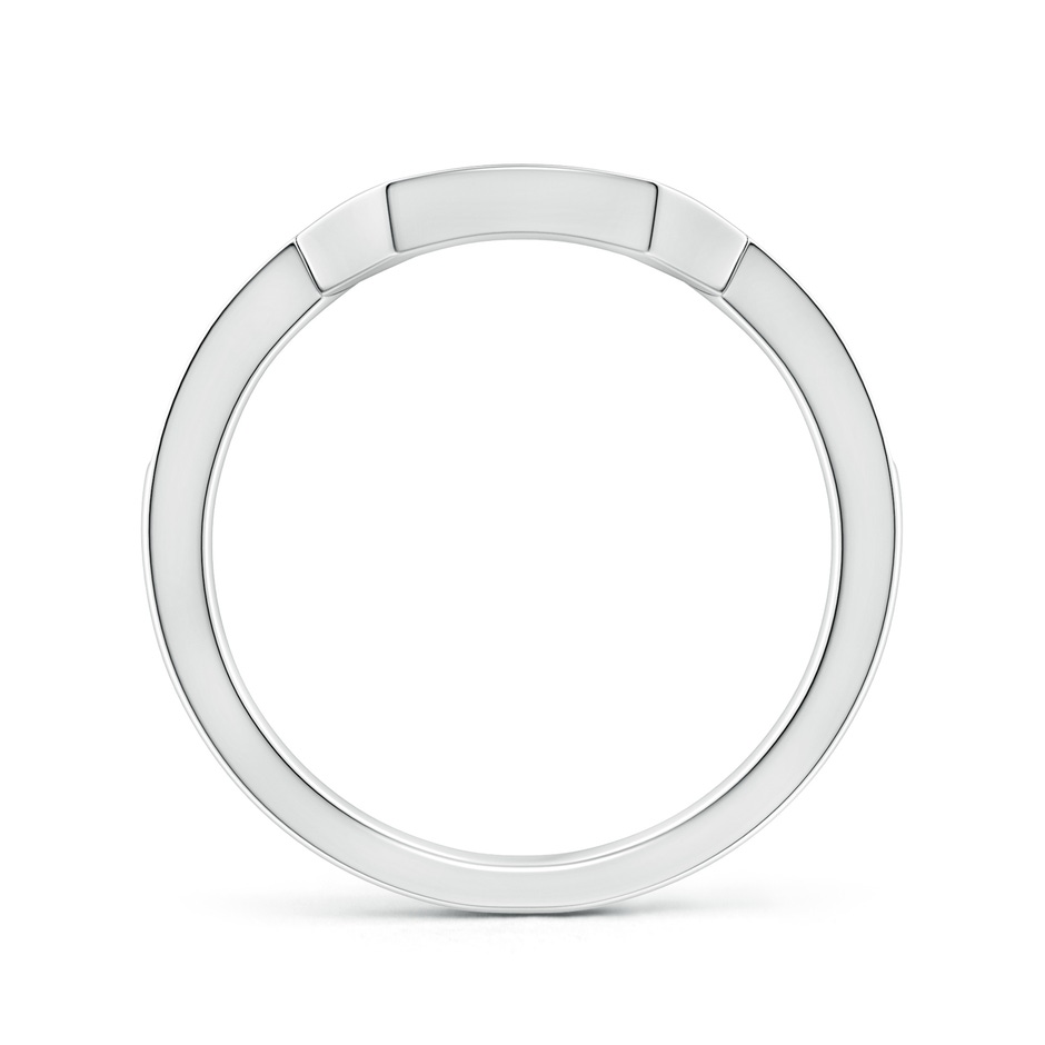 1.2mm GHVS Pave-Set Diamond Contoured Women's Wedding Ring in P950 Platinum side 199