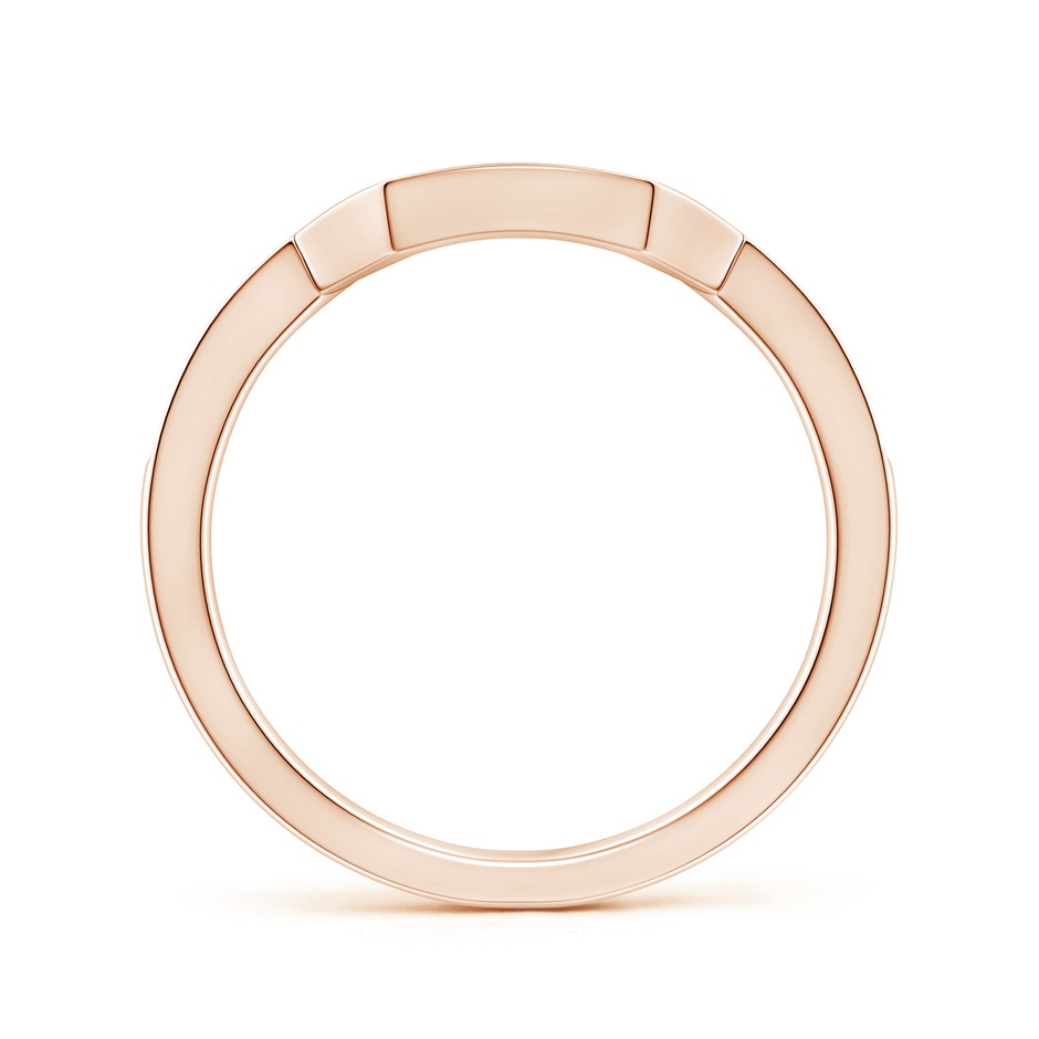1.2mm GHVS Pave-Set Diamond Contoured Women's Wedding Ring in Rose Gold side 199