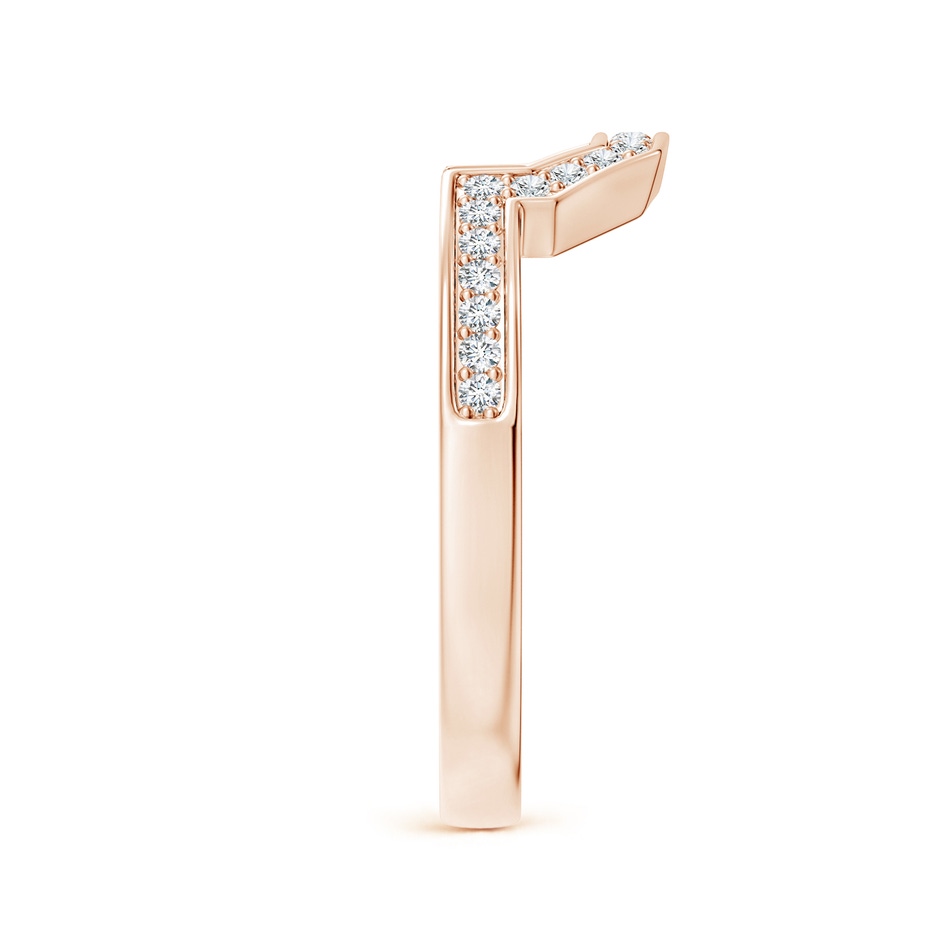 1.2mm GHVS Pave-Set Diamond Contoured Women's Wedding Ring in Rose Gold side 299