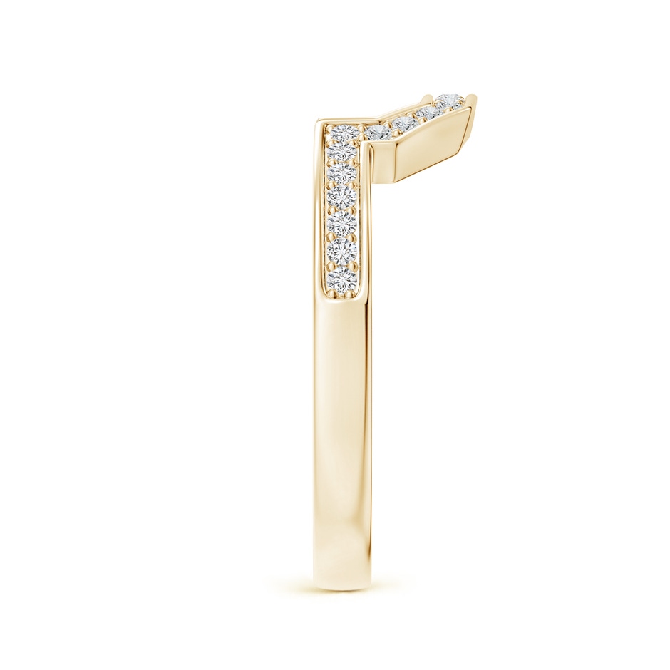 1.2mm HSI2 Pave-Set Diamond Contoured Women's Wedding Ring in Yellow Gold side 299