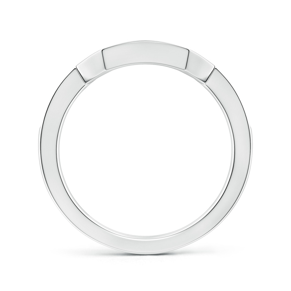 1.3mm GHVS Pave-Set Diamond Contoured Women's Wedding Ring in P950 Platinum side 199