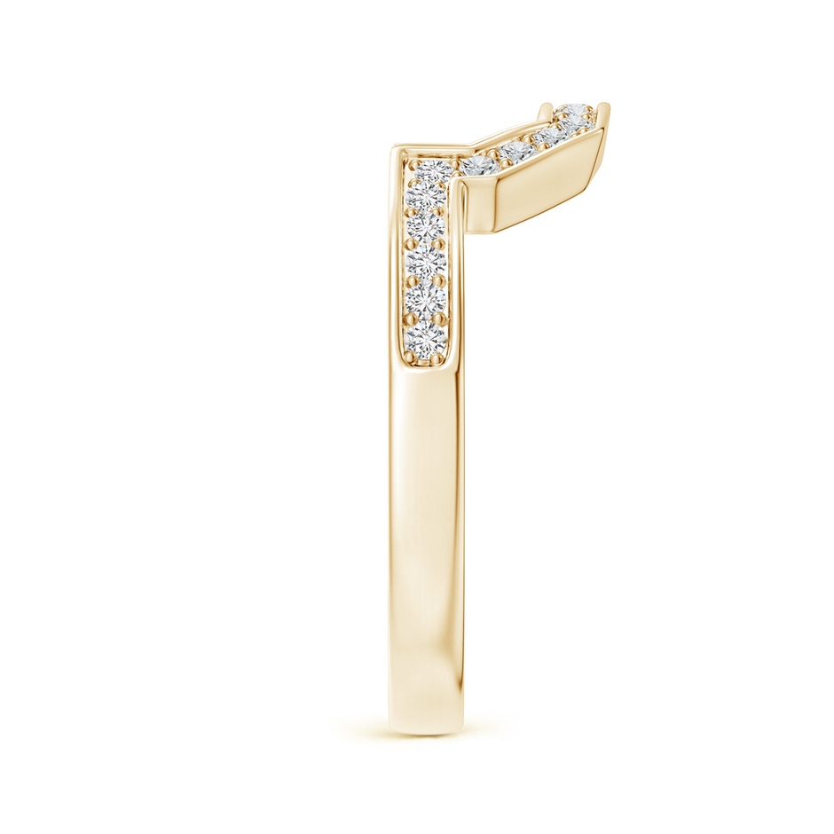 1.3mm HSI2 Pave-Set Diamond Contoured Women's Wedding Ring in Yellow Gold side 299