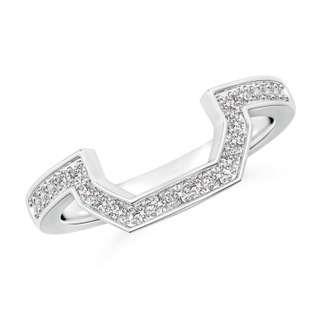 1.3mm II1 Pave-Set Diamond Contoured Women's Wedding Ring in P950 Platinum