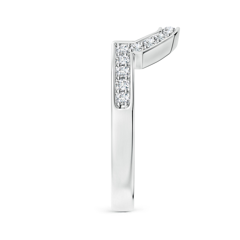 1.5mm GHVS Pave-Set Diamond Contoured Women's Wedding Ring in White Gold side 299