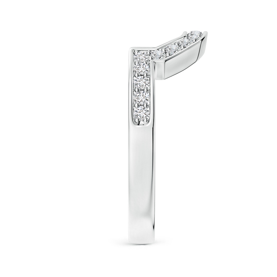 1.5mm HSI2 Pave-Set Diamond Contoured Women's Wedding Ring in White Gold side 299