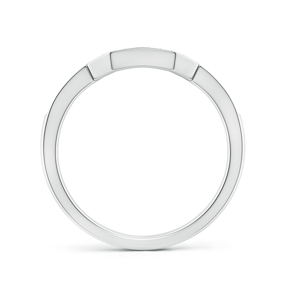 1mm GHVS Pave-Set Diamond Contoured Women's Wedding Ring in P950 Platinum side 199