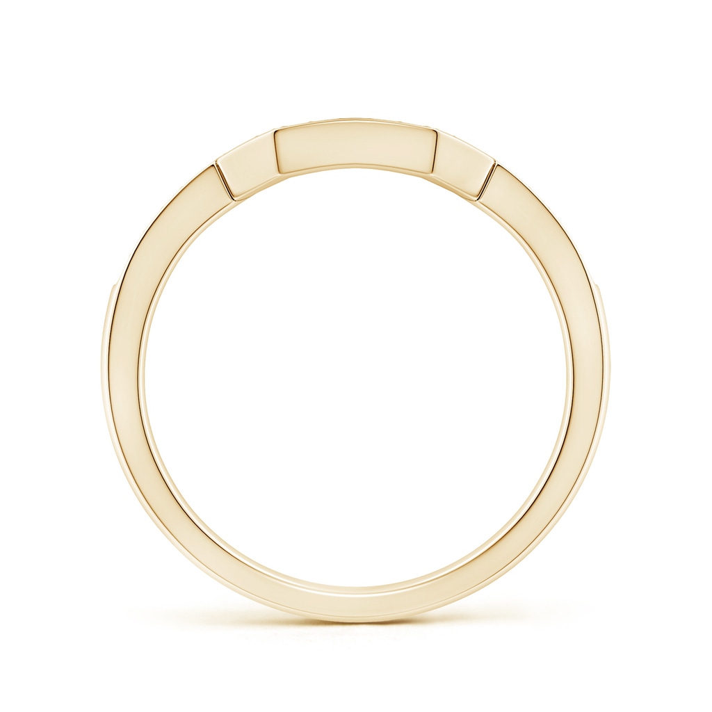 1mm GHVS Pave-Set Diamond Contoured Women's Wedding Ring in Yellow Gold - side 199
