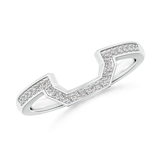 1mm II1 Pave-Set Diamond Contoured Women's Wedding Ring in P950 Platinum