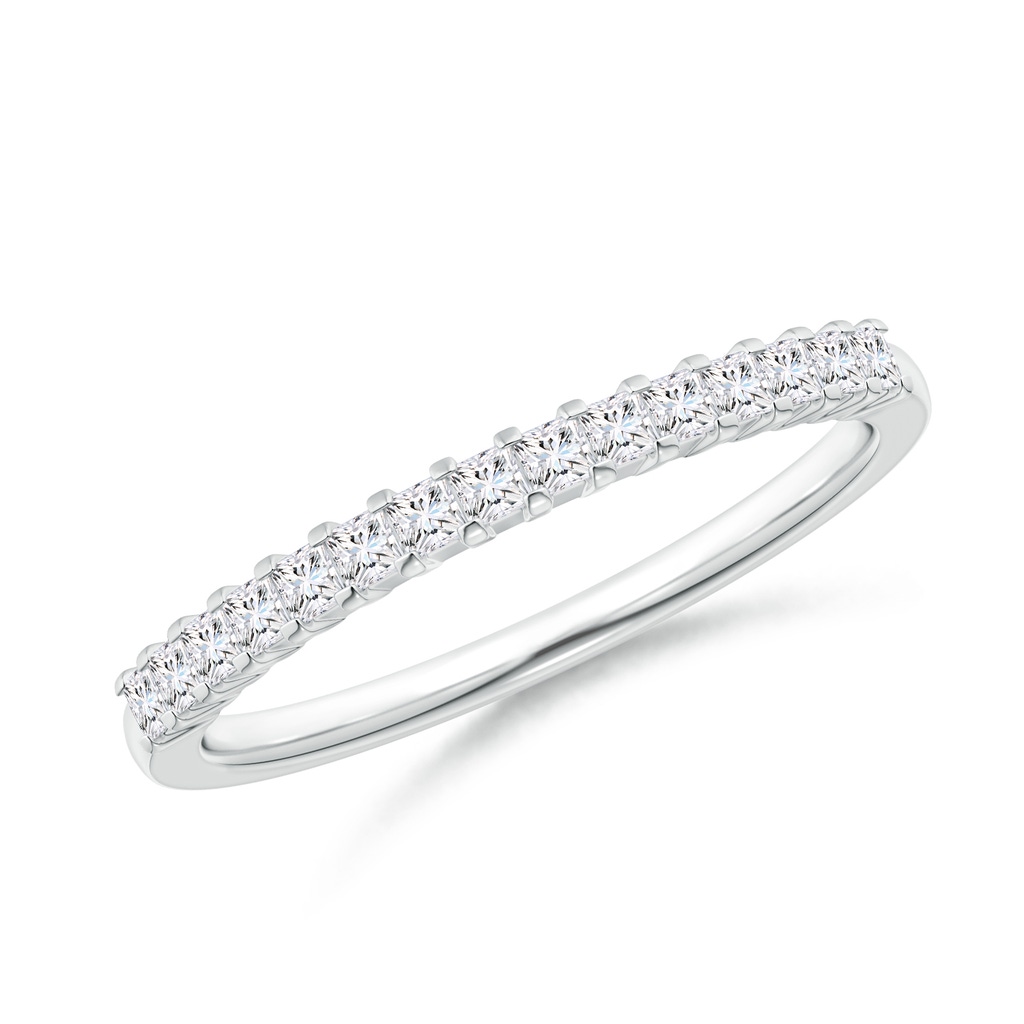 1.5mm GVS2 Princess Diamond Semi Eternity Classic Wedding Ring in P950 Platinum
