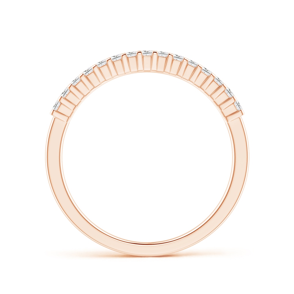 1.5mm GVS2 Princess Diamond Semi Eternity Classic Wedding Ring in Rose Gold - side 199