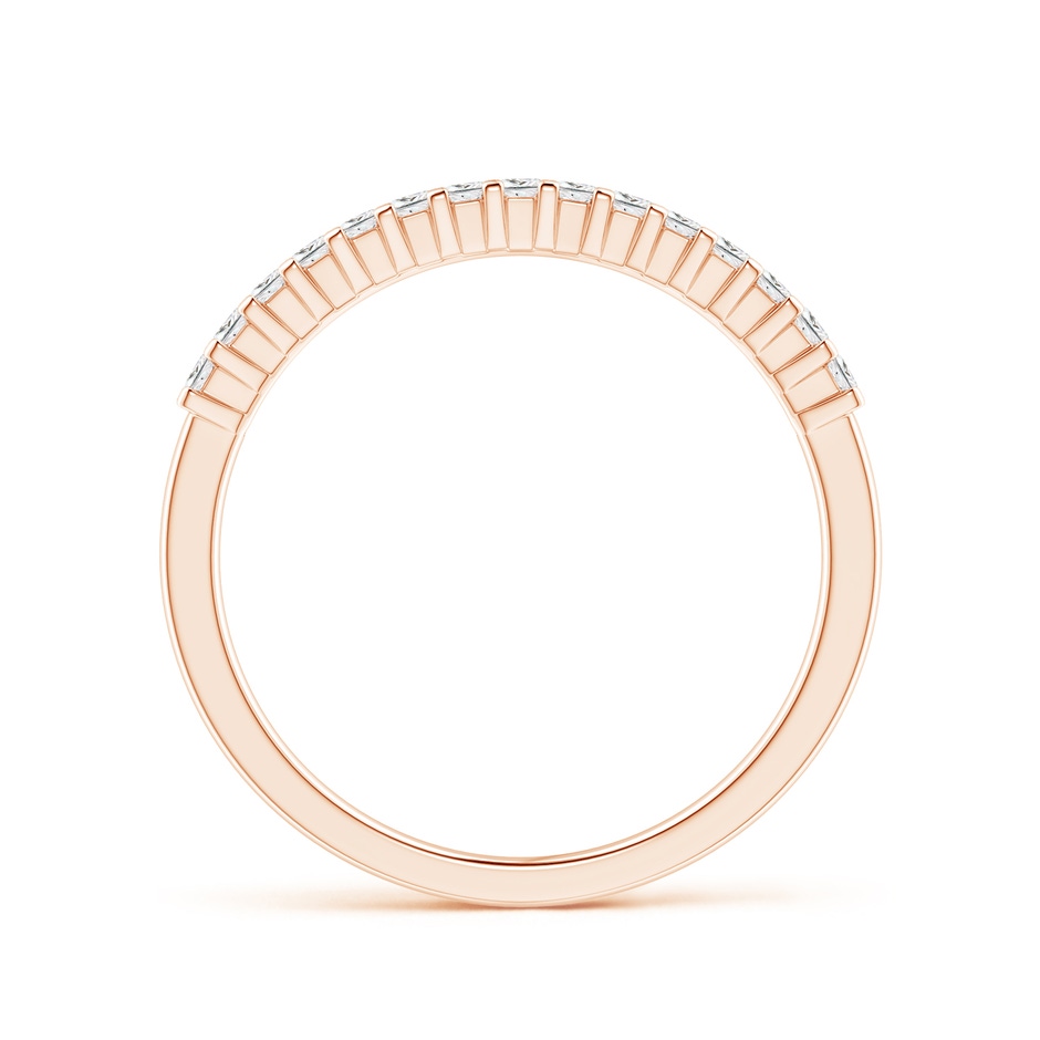 1.5mm GVS2 Princess Diamond Semi Eternity Classic Wedding Ring in Rose Gold side 199