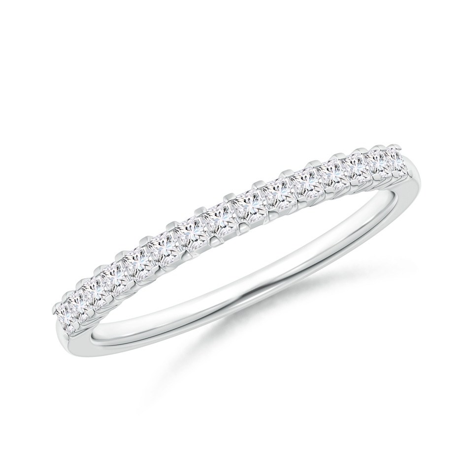 1.5mm GVS2 Princess Diamond Semi Eternity Classic Wedding Ring in White Gold 