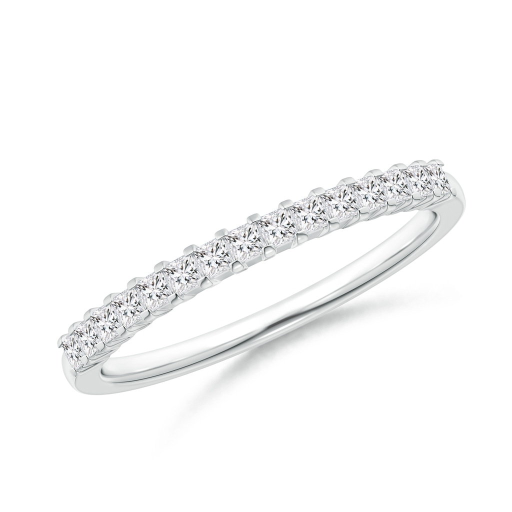 1.5mm HSI2 Princess Diamond Semi Eternity Classic Wedding Ring in P950 Platinum